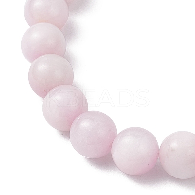 Natural Kunzite & Selenite Beads Bracelets BJEW-JB12199-1
