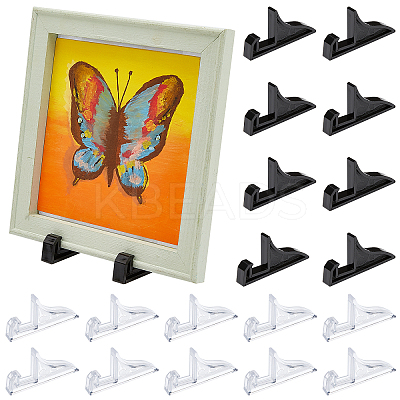 20Pcs 2 Colors Plastic Photo Frame Display Stands ODIS-PH0001-50-1