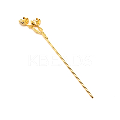 Alloy Hair Stick Findings FIND-WH0092-57G-1