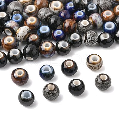 68Pcs 9 Colors Handmade Porcelain Beads PORC-FS0001-23A-1