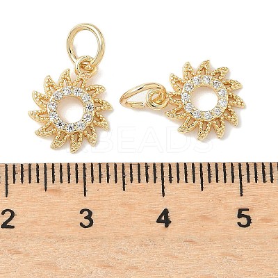 Brass Micro Pave Cubic Zirconia Pendants KK-D386-16G-01-1