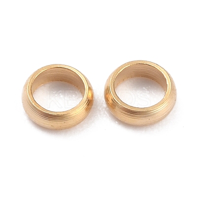 Rack Plating Brass Spacer Beads KK-O139-16B-G-1