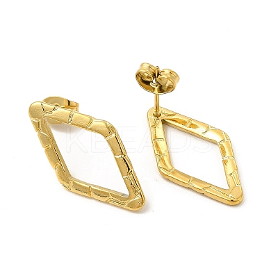 Ion Plating(IP) 304 Stainless Steel Stud Earrings for Women EJEW-I281-36G-1