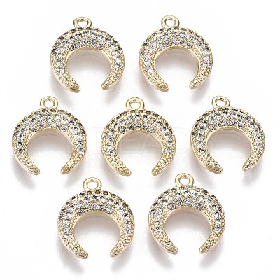 Brass Micro Pave Cubic Zirconia Charms KK-R112-065-NF-1