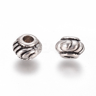 Tibetan Style Alloy Spacer Beads X-TIBEB-Q39-AS-LF-1
