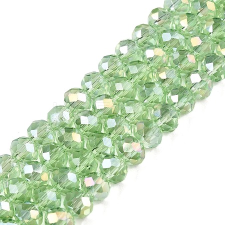 Electroplate Glass Beads Strands X-EGLA-A044-T6mm-B09-1