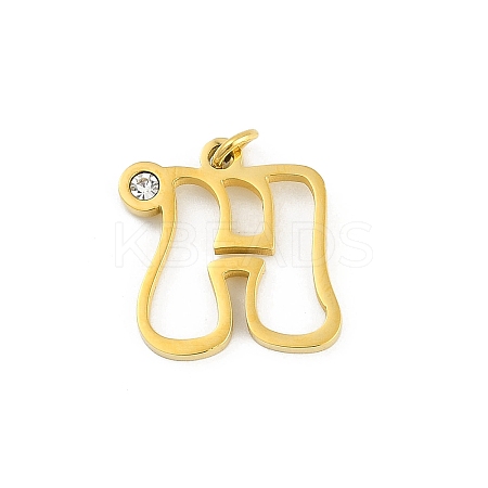 304 Stainless Steel Pendants STAS-R137-01G-H-1