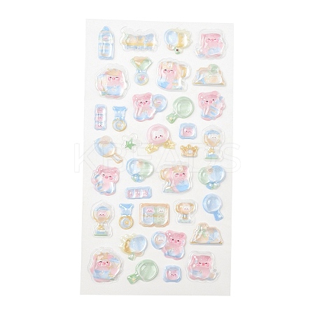 Plastic 3D Puffy Stickers DIY-H178-01F-1