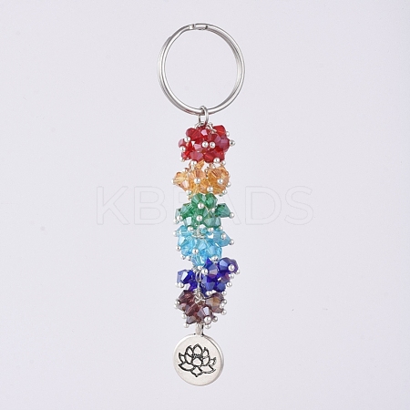 Cluster Glass Bead Keychains KEYC-JKC00221-03-1