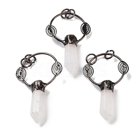 Natural Quartz Crystal Faceted Pointed Bullet Big Pendants G-A221-02B-1