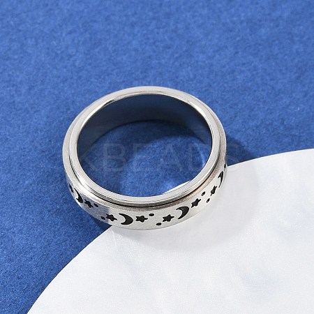 304 Stainless Steel Enamel Rotating Finger Rings RJEW-A074-03P-1