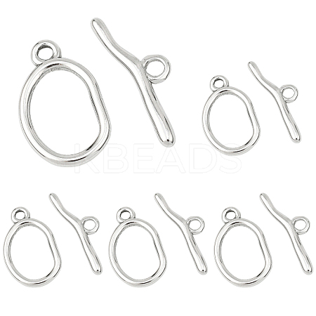5Pcs 304 Stainless Steel Toggle Clasps STAS-YW0003-36P-1