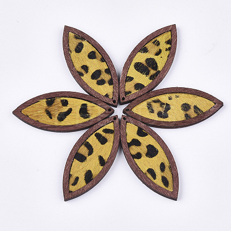Eco-Friendly Cowhide Leather Big Pendants FIND-S301-34C-05-1