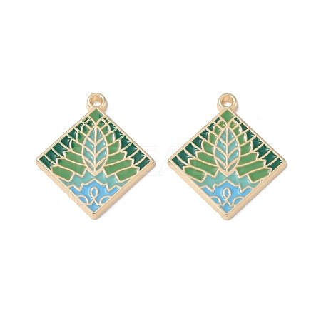 Rack Plating Alloy Enamel Pendants FIND-I038-04D-1