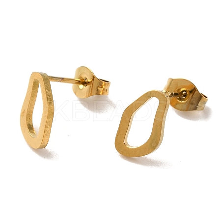 PVD Vacuum Plating 304 Stainless Steel Stud Earrings EJEW-Z040-53G-1