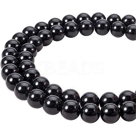 Natural Obsidian Beads Strands G-PH0028-8mm-14-1
