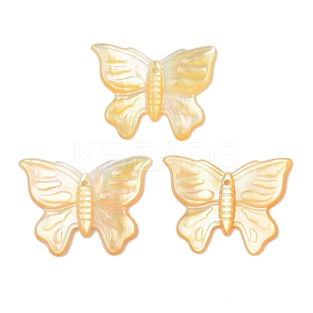 Natural Yellow Shell Carved Pendants SSHEL-C012-21-1