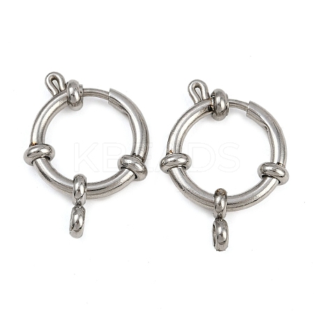 304 Stainless Steel Spring Ring Clasps STAS-B095-02P-04-1