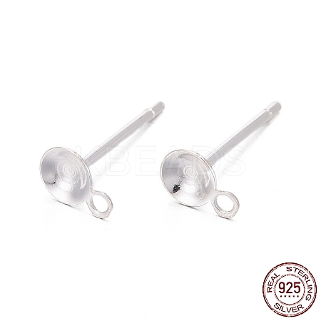 925 Sterling Silver Stud Earring Findings STER-T002-182S-1