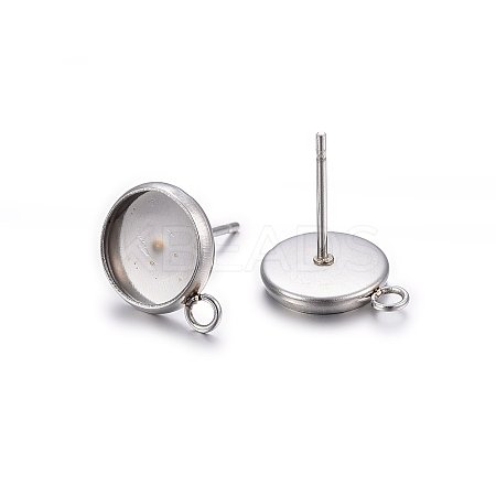 Non-Tarnish 304 Stainless Steel Stud Earring Settings LS-STAS-H467-08P-16mm-1