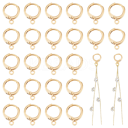40Pcs Brass Huggie Hoop Earring Findings KK-UN0002-42-1