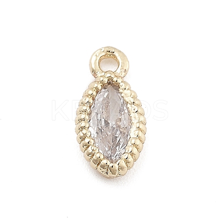 Brass Micro Pave Cubic Zirconia Pendants KK-M306-05G-03-1