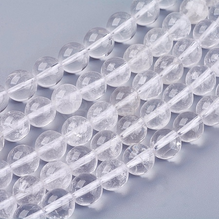 Natural Quartz Crystal Beads Strands G-R193-05-10mm-1