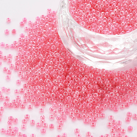 12/0 Imitation Jade Glass Seed Beads SEED-S049-A-001-1