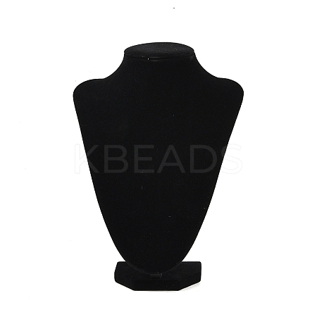 MDF Covered with Velveteen Bust Shaped Necklace Display Stands LS-ODIS-S015-01B-1