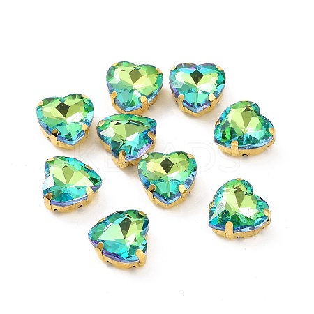 Heart Sew on Rhinestone X1-DIY-E062-04G-01-1