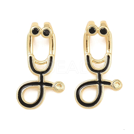 Brass Micro Pave Cubic Zirconia Pendants KK-C248-17G-1