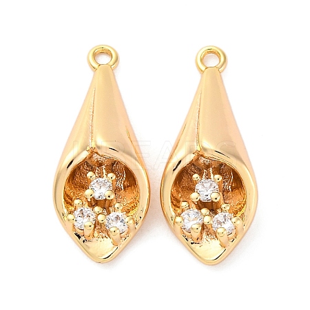 Brass Rhinestone Pendants KK-E793-24G-1