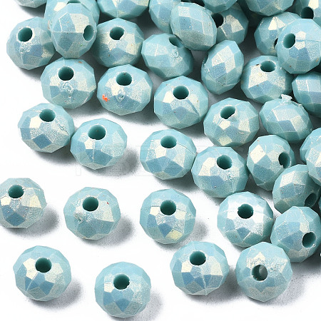 Spray Painted Acrylic Beads MACR-S280-03B-1