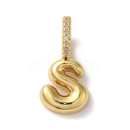 Brass Micro Pave Cubic Zirconia Pendants KK-K345-13S-G-1