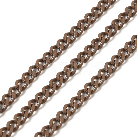 Spray Painted 304 Stainless Steel Curb Chains STAS-B067-05A-03-1