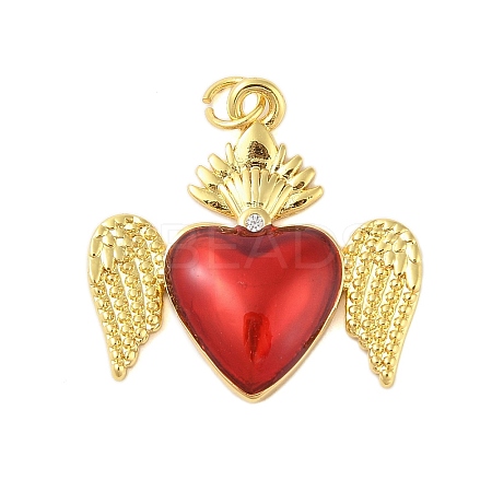 Rack Plating Brass Enamel Pendants KK-S380-33G-C-1