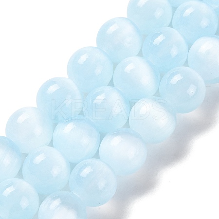 Natural Selenite Beads Strands G-C142-01C-04-1