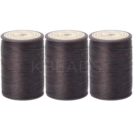 3 Rolls Flat Waxed Polyester Thread String YC-CL0001-02B-1