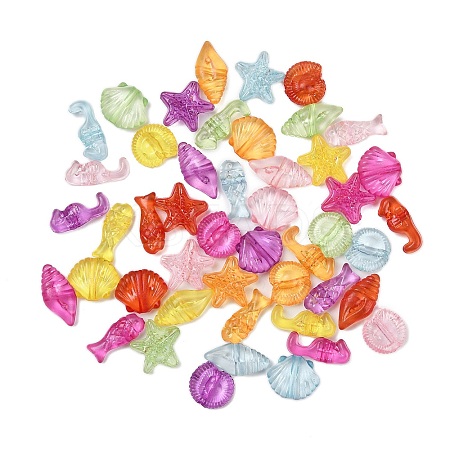 250Pcs 50G Transparent Acrylic Beads TACR-FP0001-04-1