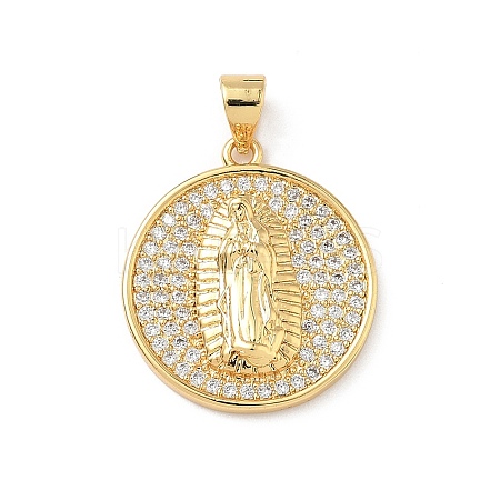 Brass Micro Pave Cubic Zirconia Pendants KK-D426-10G-1