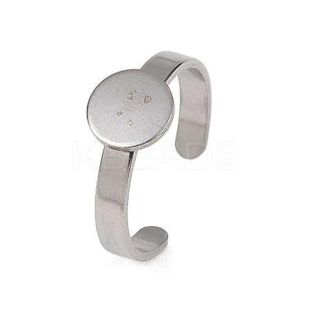 304 Stainless Steel Cuff Ring Components STAS-D372-04P-02-1