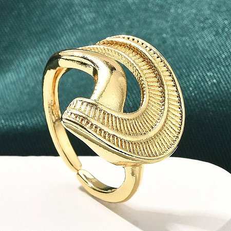 Adjustable Rack Plating Brass Finger Rings for Women RJEW-M028-33G-1
