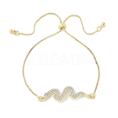 Aloy Rhinestone Slider Bracelets LS-BJEW-H206-02G-1
