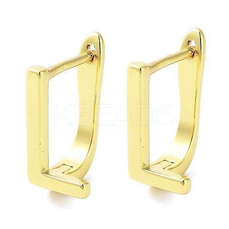 Brass Letter Stud Earrings for Women EJEW-A038-01L-G-1