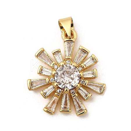 Brass Micro Pave Cubic Zirconia Pendants KK-I360-025G-1