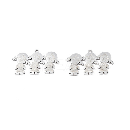 Non-Tarnish 201 Stainless Steel Pendants STAS-N091-154P-1