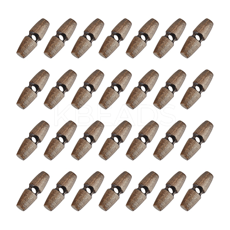 50Pcs 1-Hole Wood Buttons BUTT-UN0001-27A-1