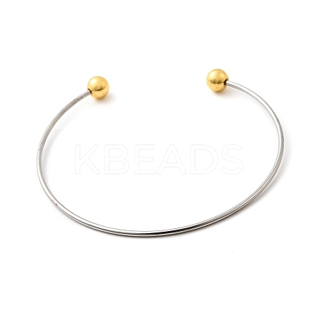 1.8MM 201 Stainless Steel Cuff Bangle Making BJEW-Z144-01GP-02-1