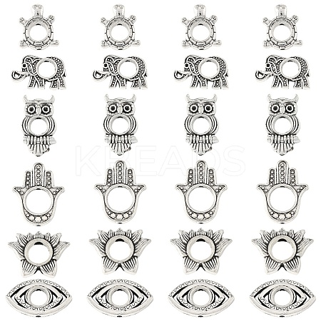 30Pcs 6 Styles Alloy Spacer Beads FIND-YW0007-82-1