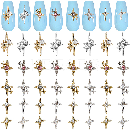 Star Alloy Rhinestone Cabochons MRMJ-CP0001-43C-1